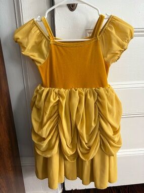 Girls' Mustard Yellow Formal Dress with Ruching